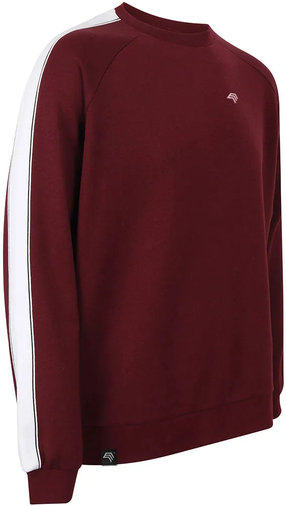 ― % ― SFT F523/ ― Unisex Contrast Sweatshirt - Rot Burgund [M]