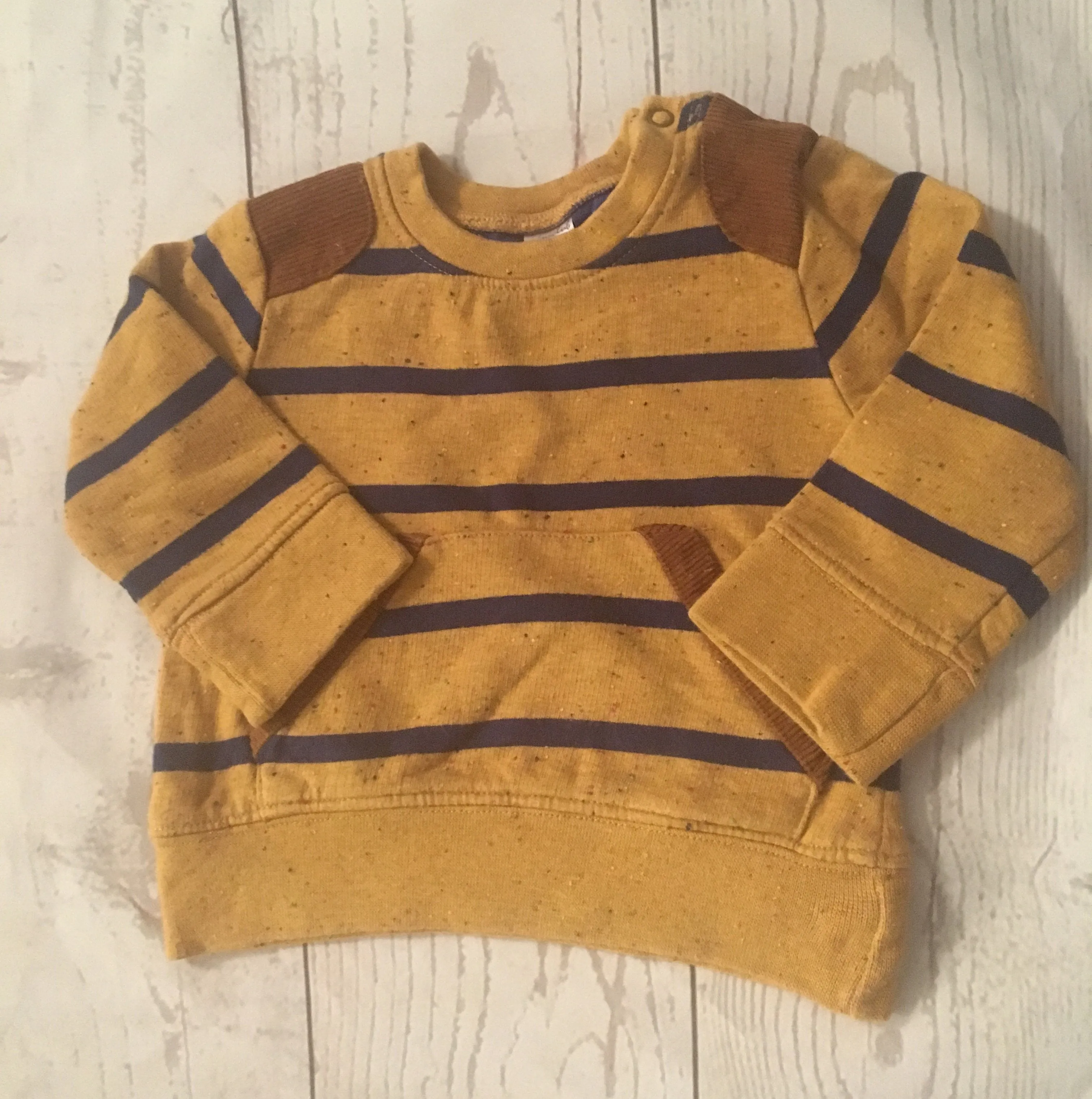 6-9 Months Mustard Striped Sweater Unworn