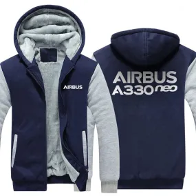 AIRBUS A330NEO WINTER THICK ZIP SWEATSHIRTS
