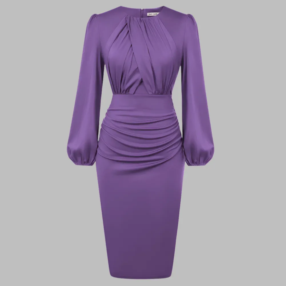 Alena – Elegantes Kontrast-Bodycon-Midikleid für Damen
