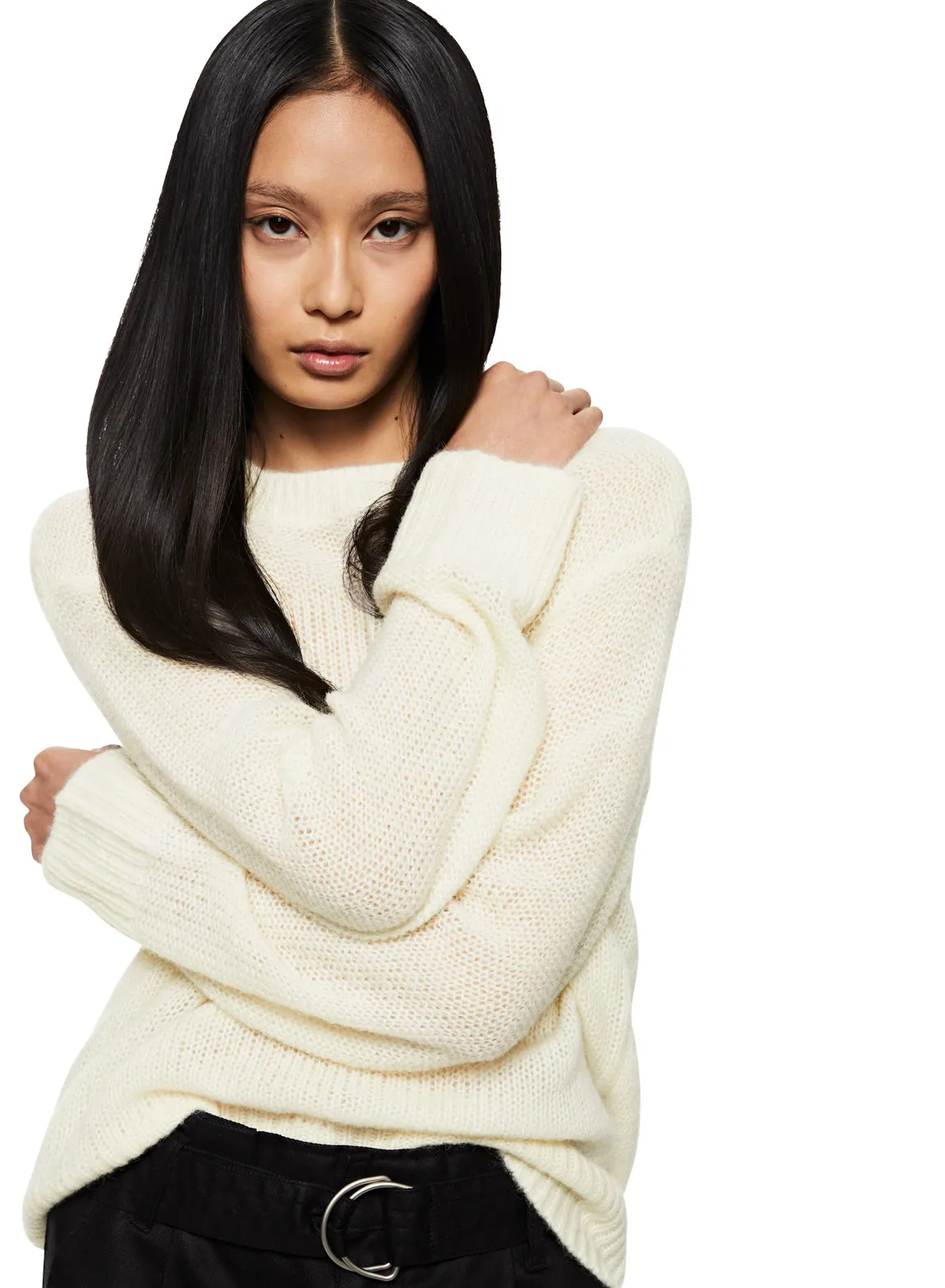 Alpaca Blend Sweater (Ivory)