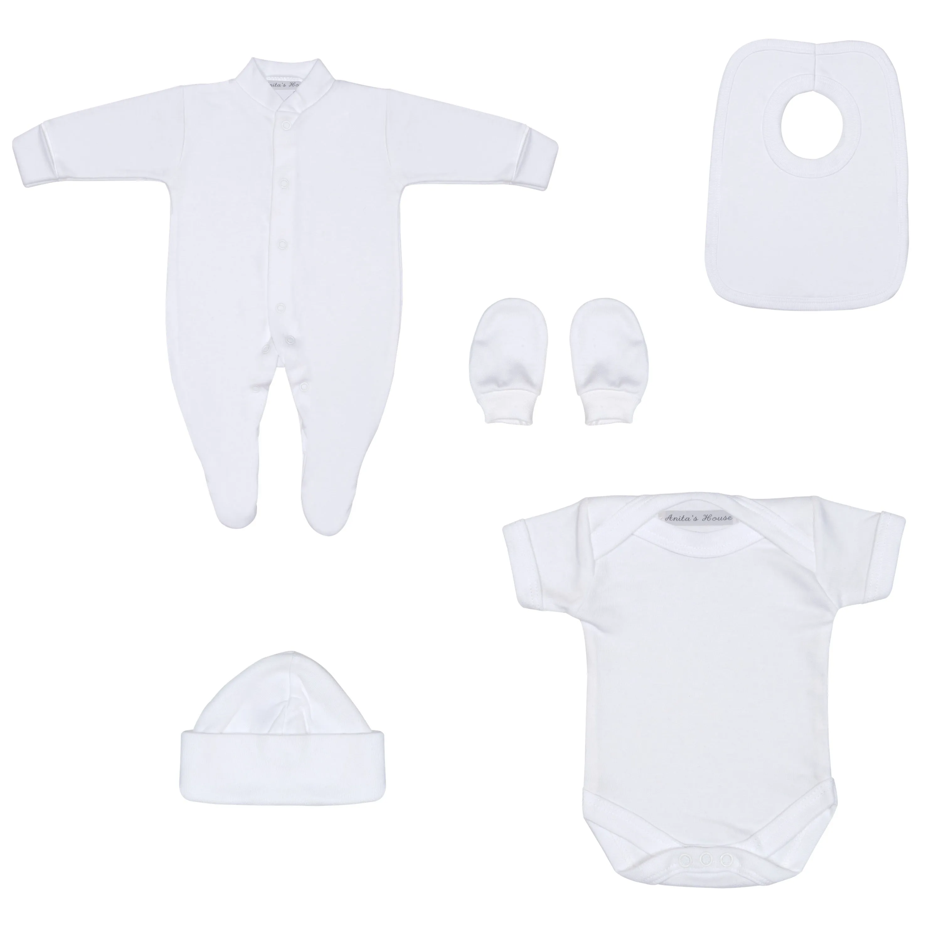 Anita's House Gift Box - Our comfy, white cotton newborn classics
