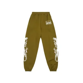 Aries Dragon Skeletor Sweatpants Olive
