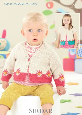 Babies & Girls Cardigans in Sirdar Snuggly DK (4530)