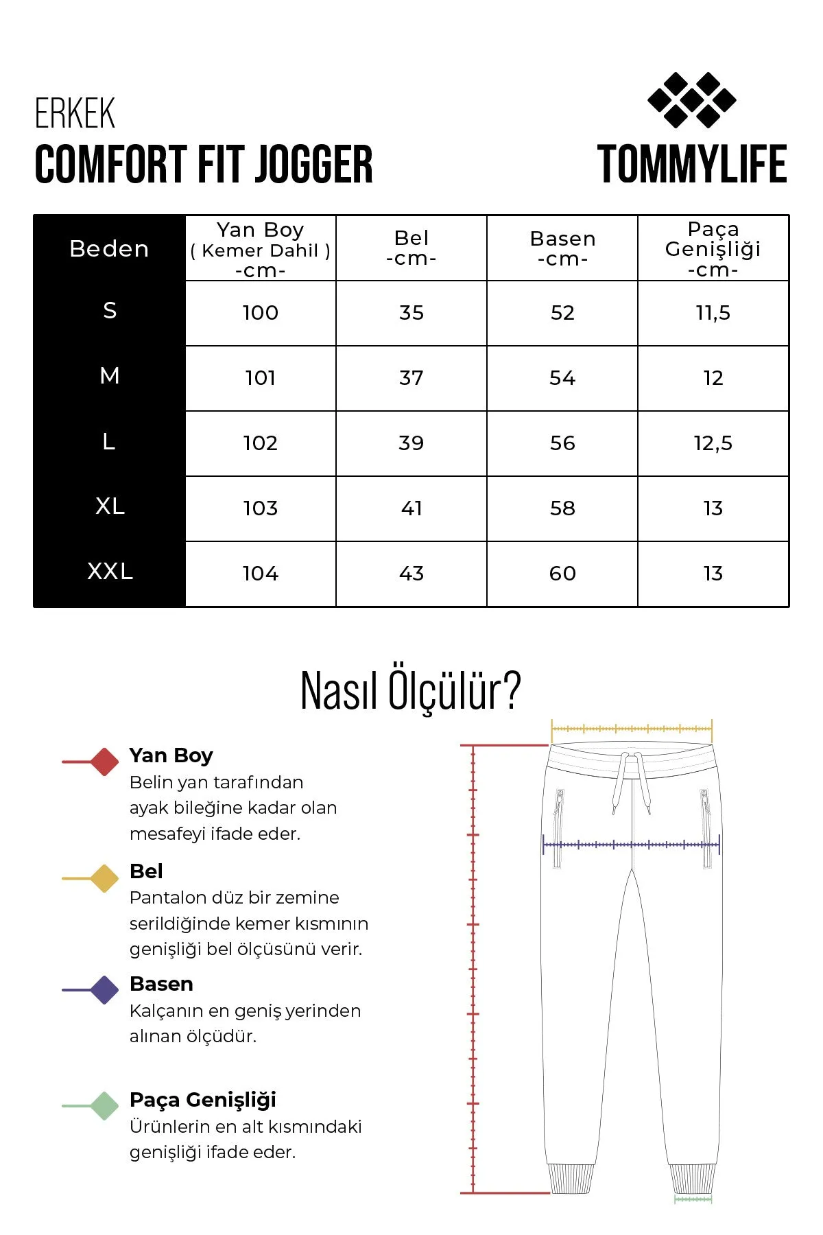 bağcikli cep detayli rahat kalip erkek eşofman alt - 84995