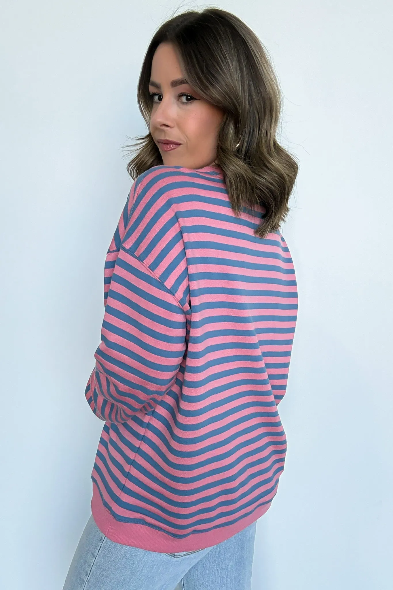 Baylor Striped Oversized Pullover