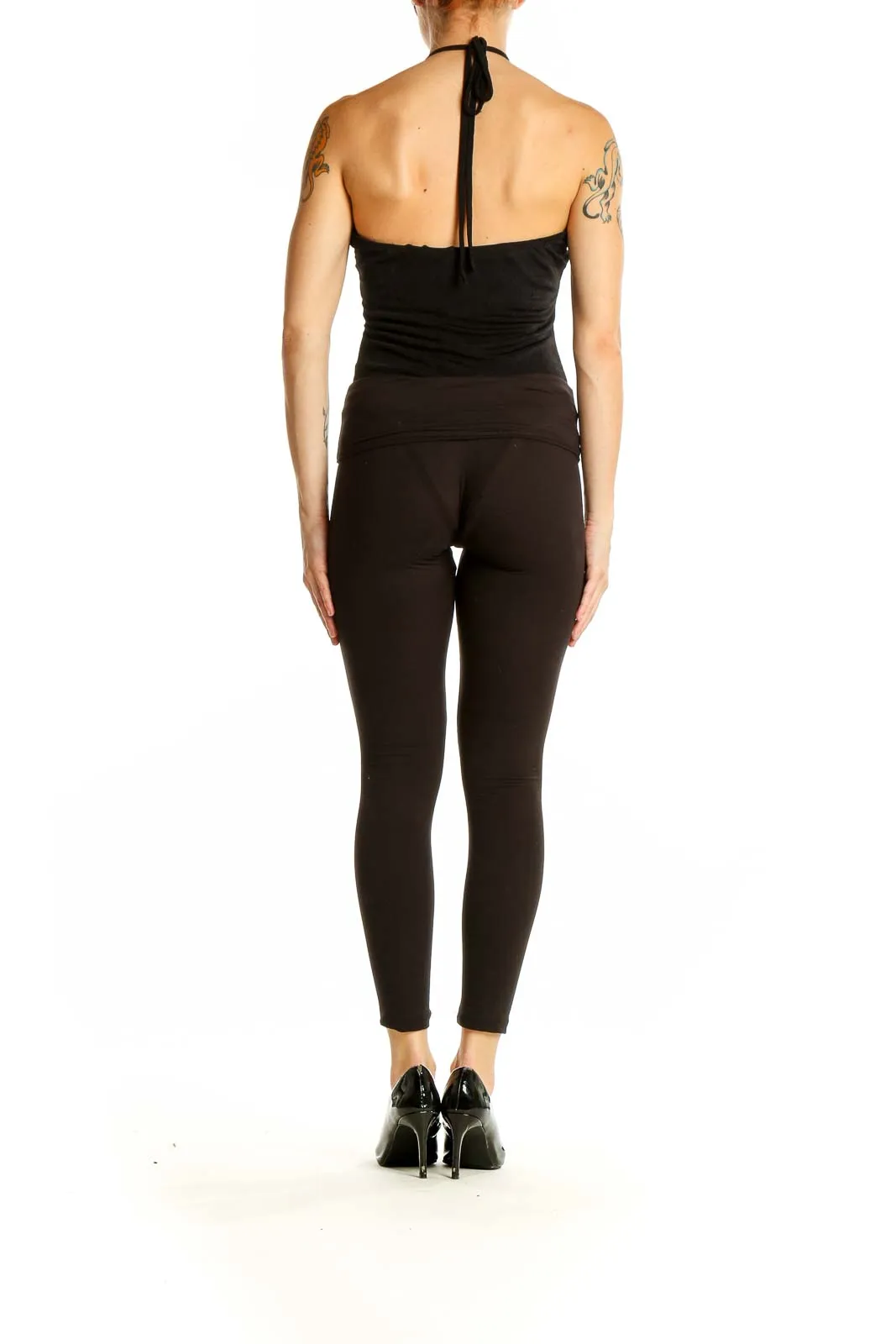 Black Halter Neck Bodysuit