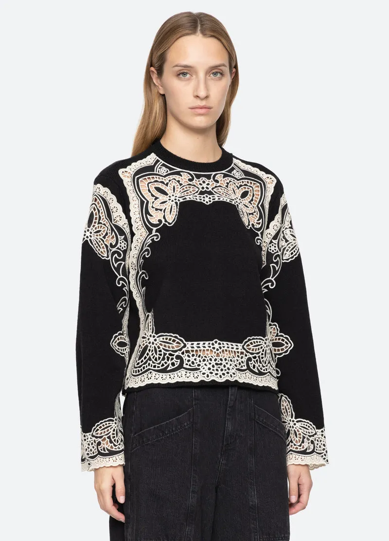 Blouse Gianna Lace Comb Rs25-028 Black