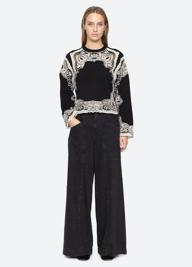 Blouse Gianna Lace Comb Rs25-028 Black