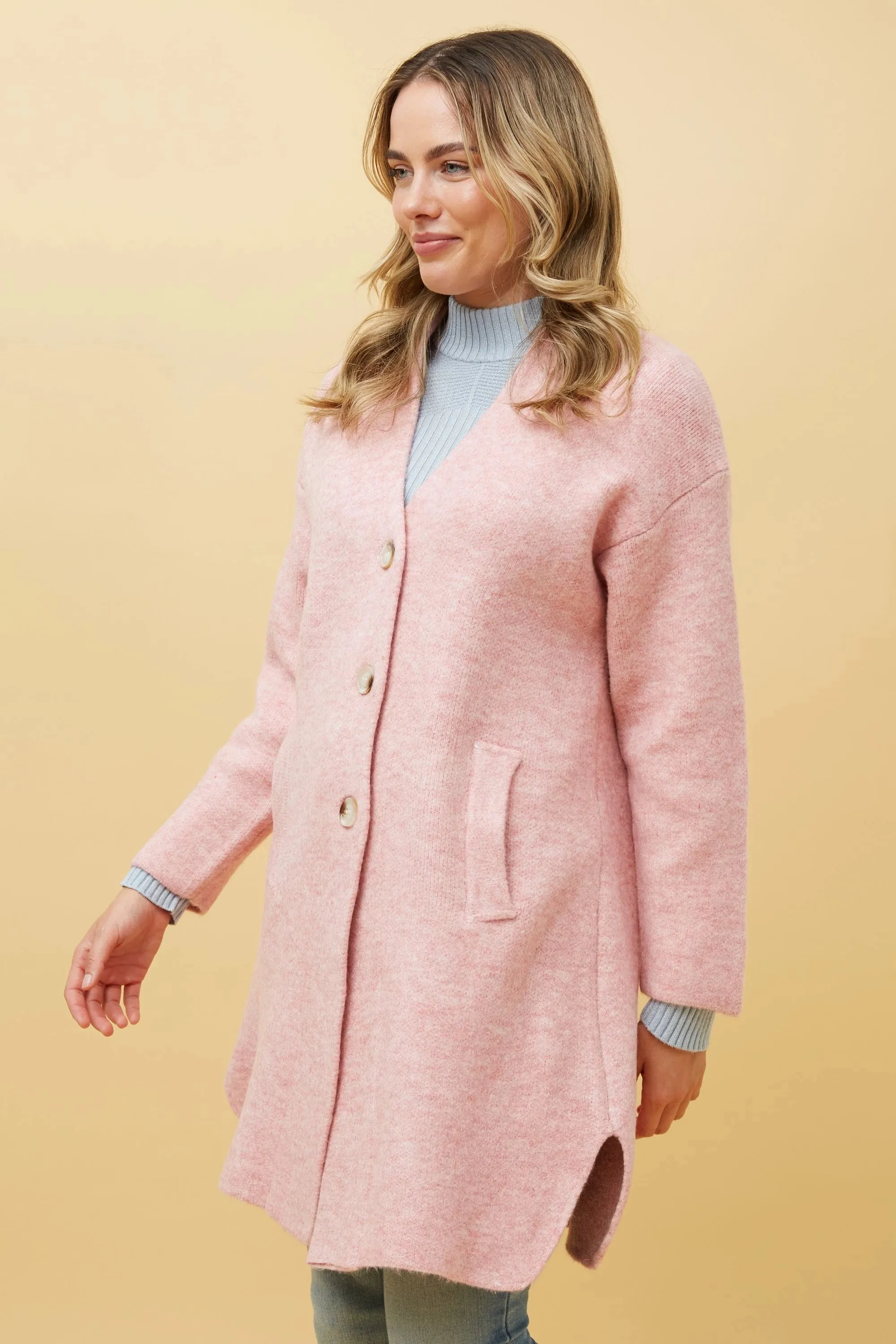 Caroline Morgan Knit Pocket Cardigan