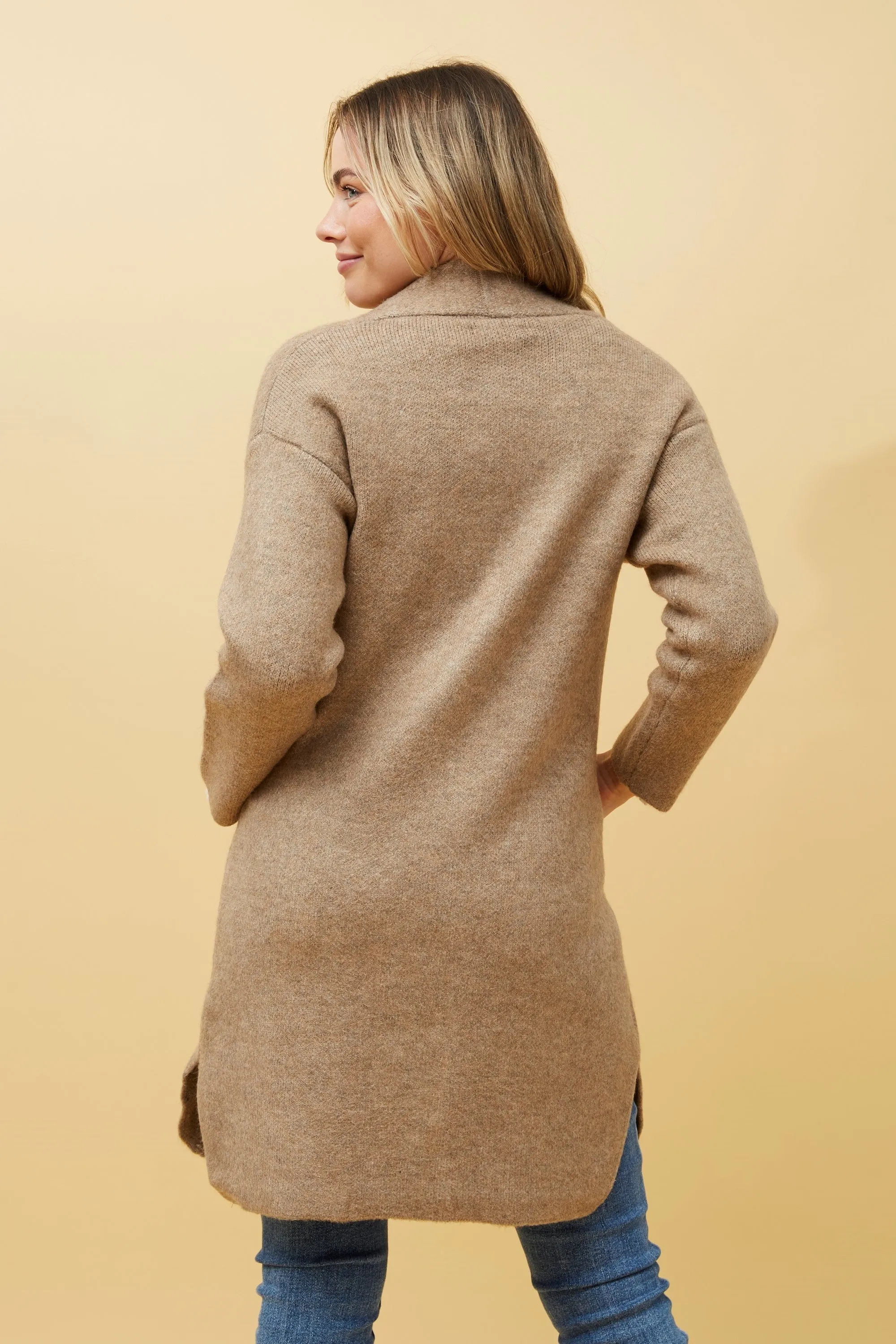 Caroline Morgan Knit Pocket Cardigan