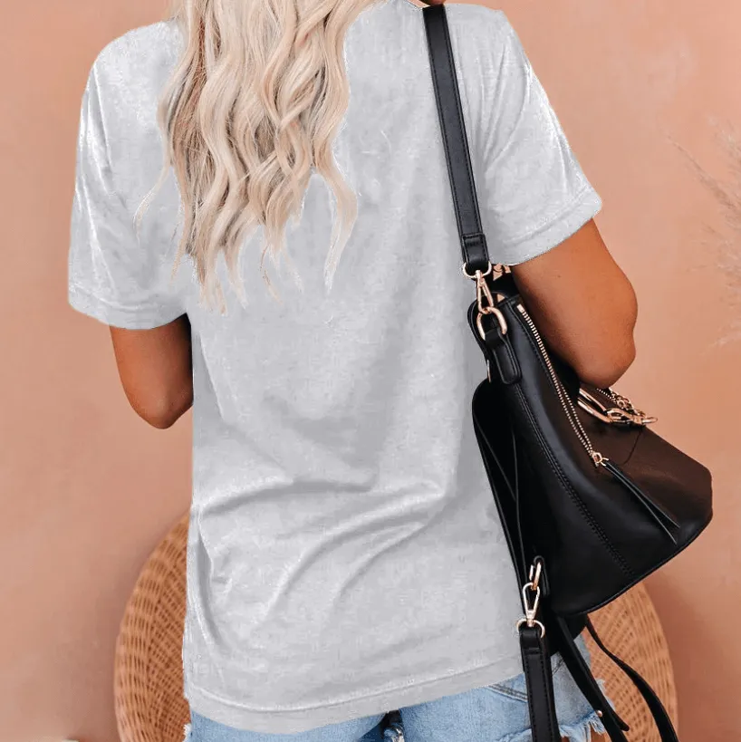 Casual Cotton Rainbow Print Loose T-shirts