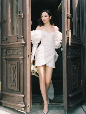 Chic Bubble Sleeves Wedding Dresses, Modern Wedding Dresses, Bridal Gown, Newest Wedding Dresses