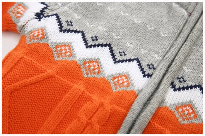 Children Kids Knitted Sweaters for boys Cardigan Thick Jacket