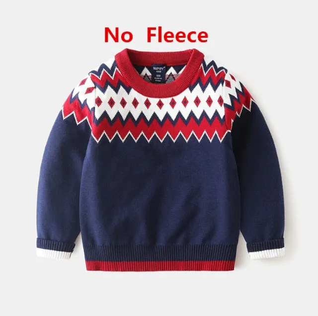 Children Kids Knitted Sweaters for boys Cardigan Thick Jacket