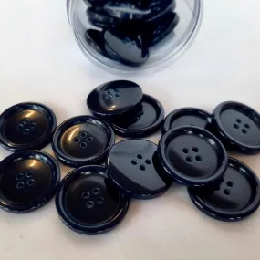 Classic Coat Button 25mm.  Choice of Colours - Sold Individually