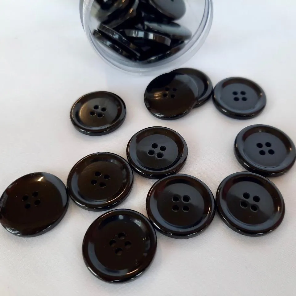 Classic Coat Button 25mm.  Choice of Colours - Sold Individually