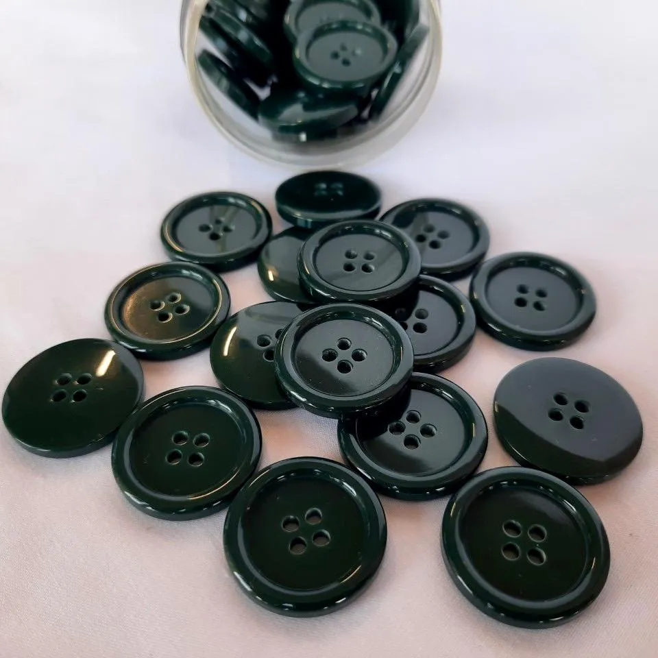 Classic Coat Button 25mm.  Choice of Colours - Sold Individually