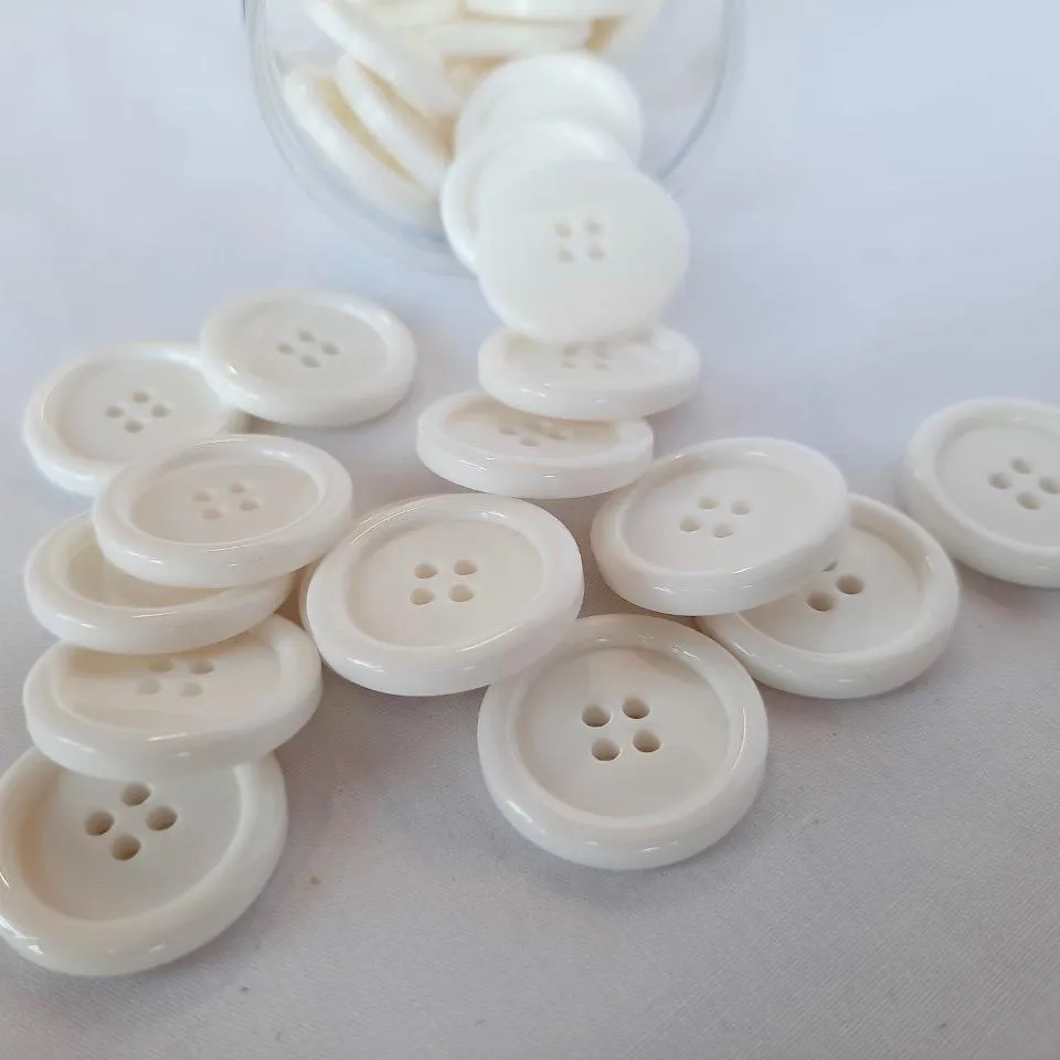 Classic Coat Button 25mm.  Choice of Colours - Sold Individually