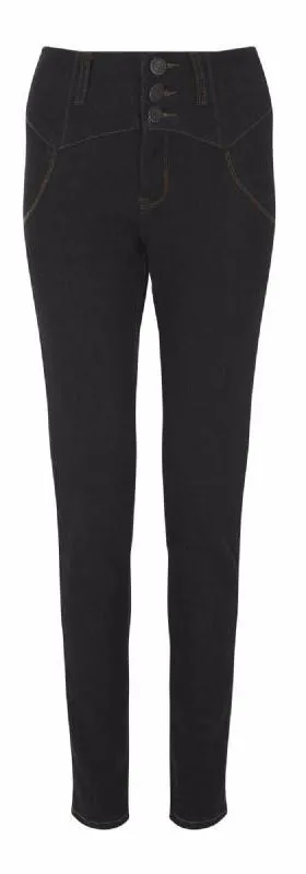 Collectif Rebel Kate Skinny 50s High Waisted Navy Blue Denim Jeans