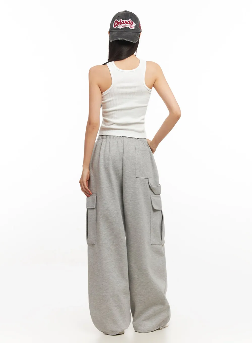 Comfy Cargo Wide-Fit Sweatpants IA504