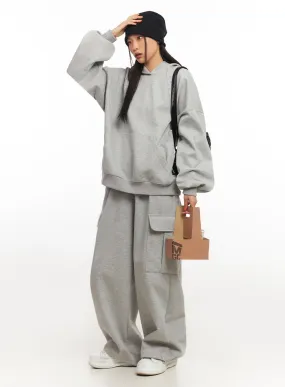 Comfy Cargo Wide-Fit Sweatpants IA504