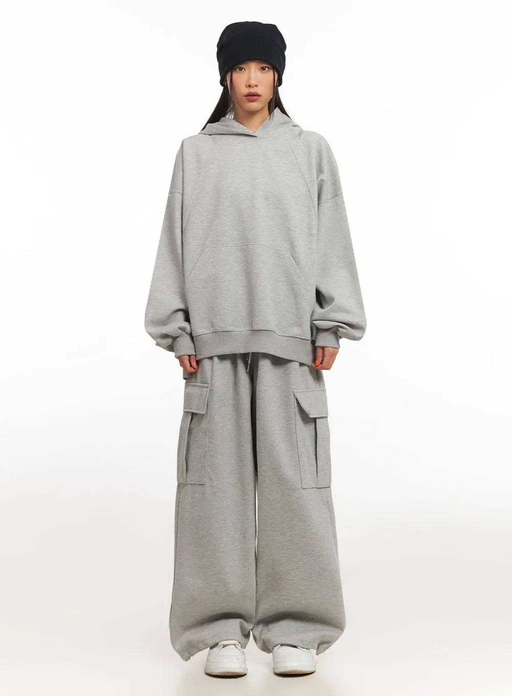 Comfy Cargo Wide-Fit Sweatpants IA504