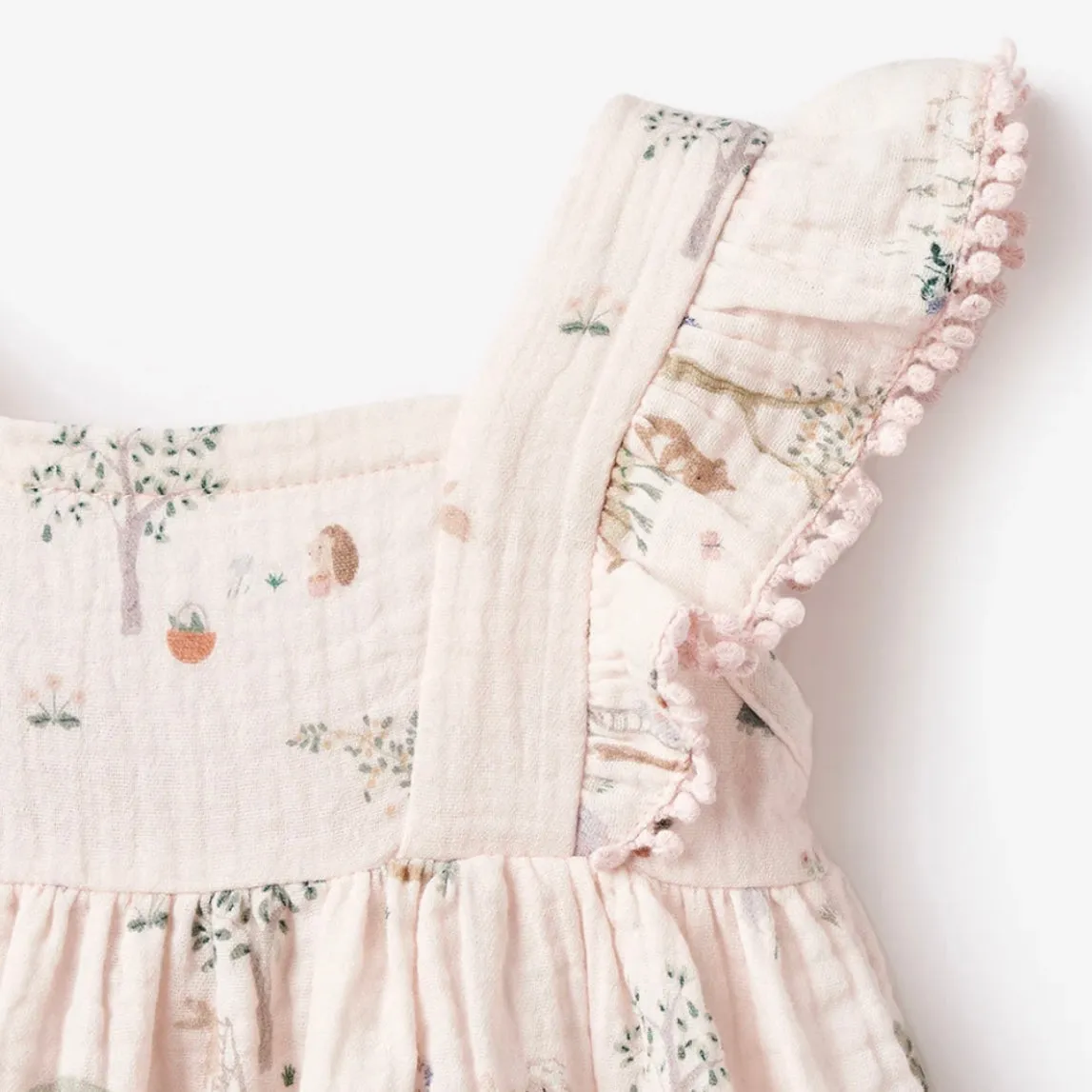 Elegant Baby Printed Muslin Dress w/ Bloomer~Garden Picnic