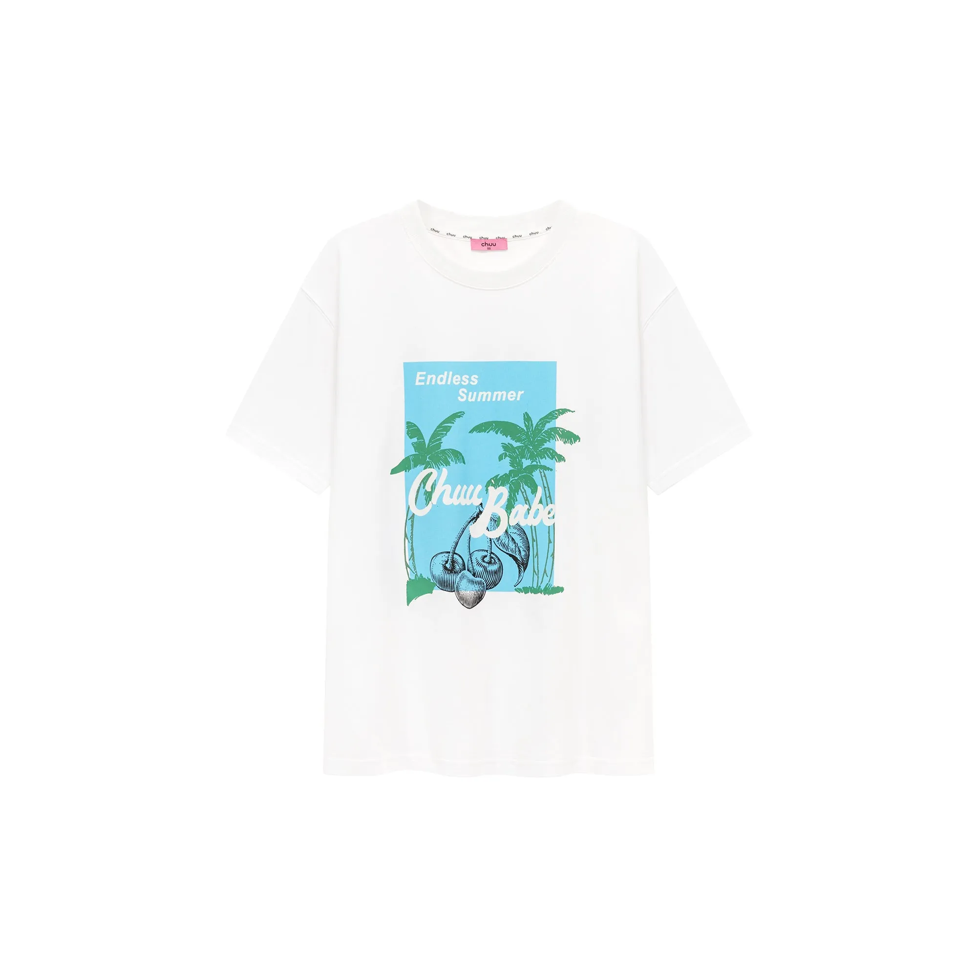 Endless Summer Printed Palm Trees Loose Fit T-Shirt