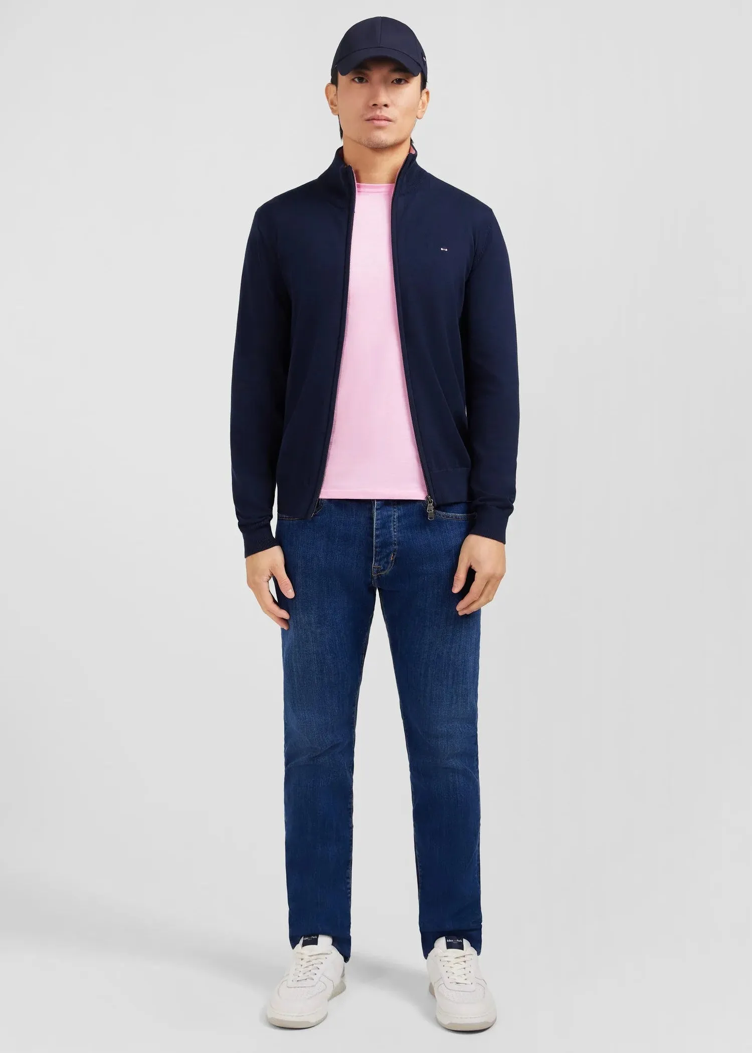 Gilet zippé Eden Park marine