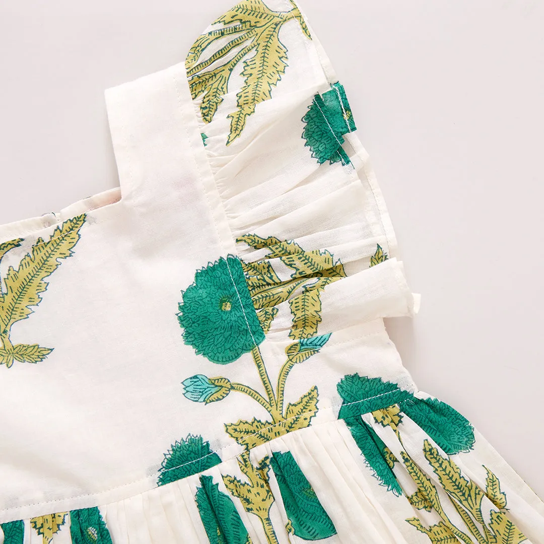 Girls Elsie Dress - Jade Dandelion