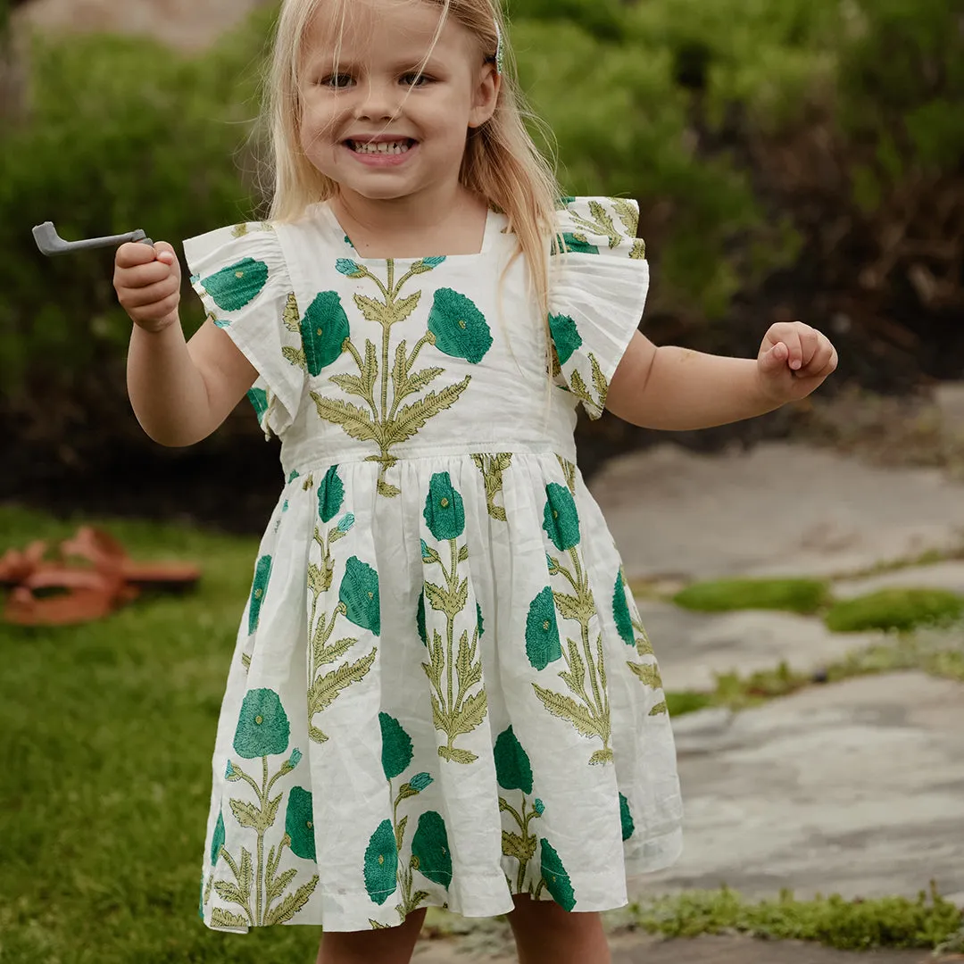 Girls Elsie Dress - Jade Dandelion