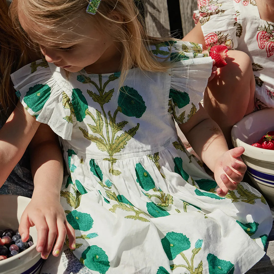 Girls Elsie Dress - Jade Dandelion