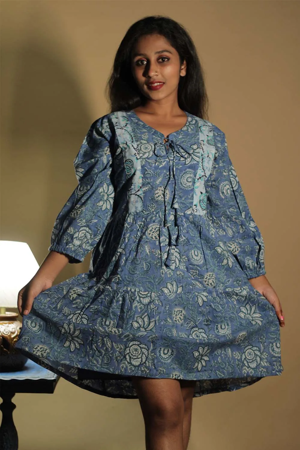 Gypsy | Short Dress | Cobalt Sanganeri