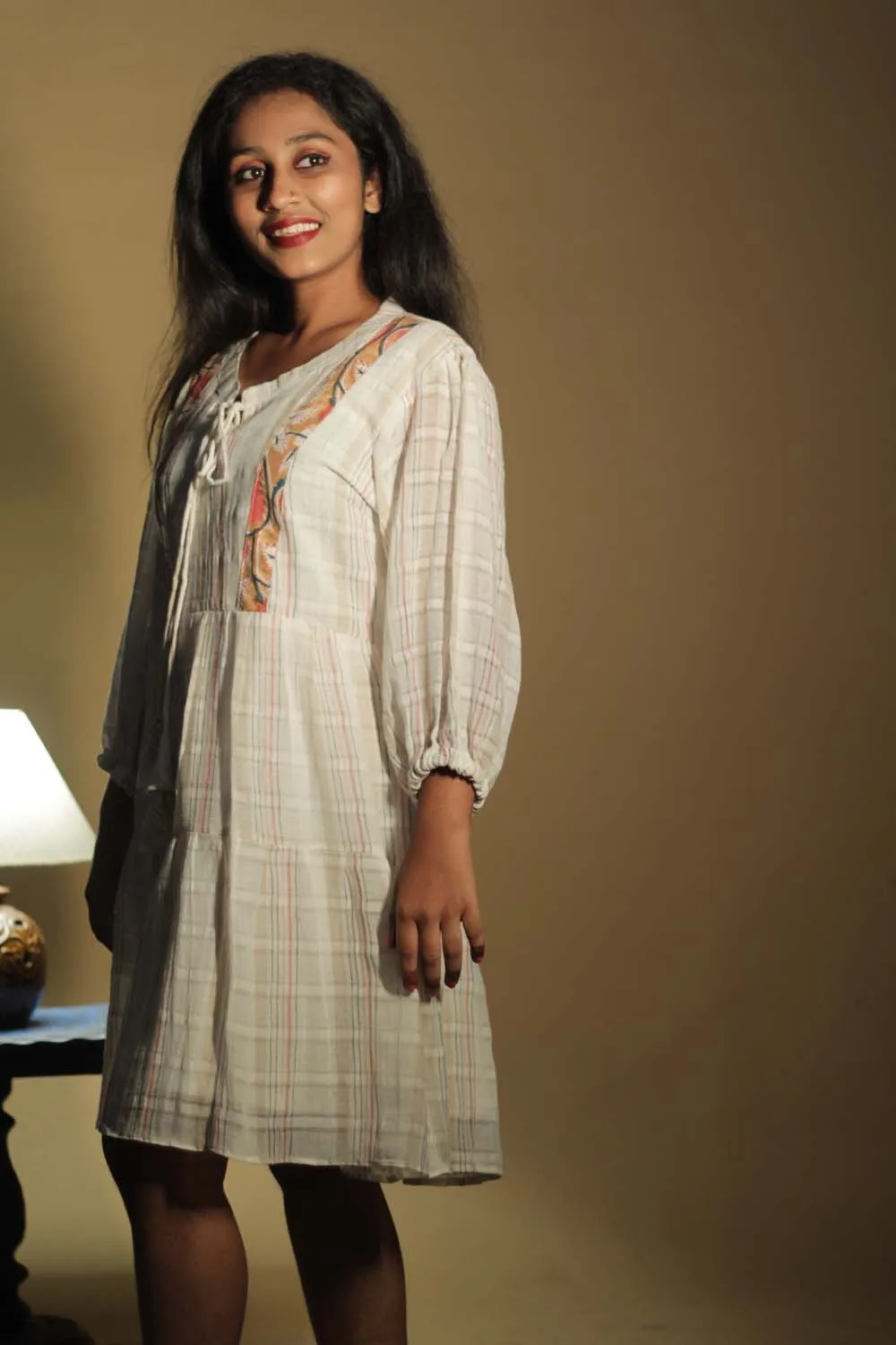 Gypsy | Short Dress | Peach Stripes