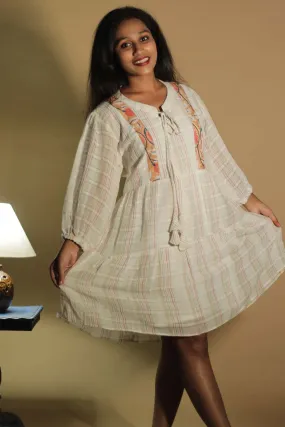 Gypsy | Short Dress | Peach Stripes