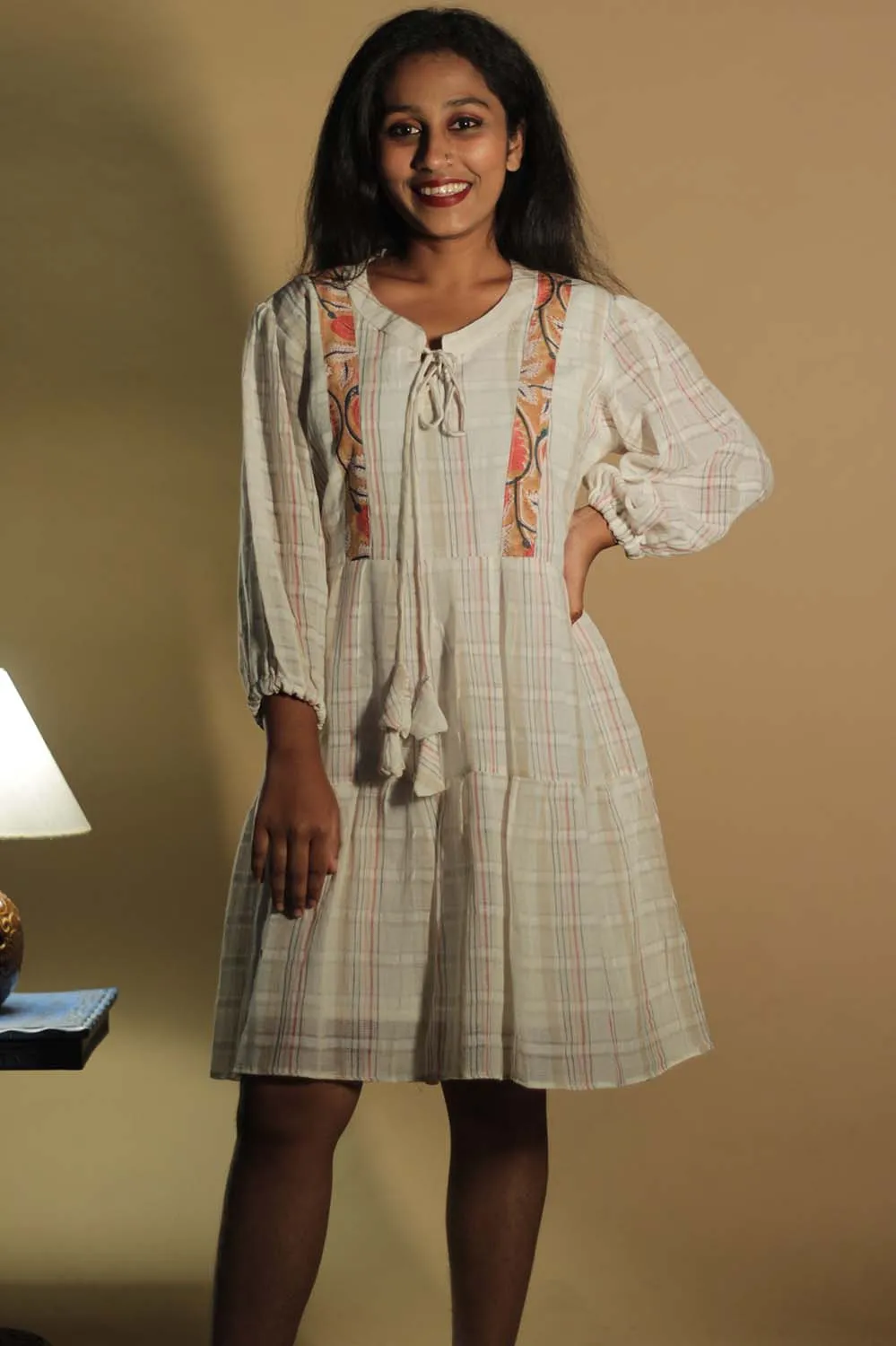 Gypsy | Short Dress | Peach Stripes