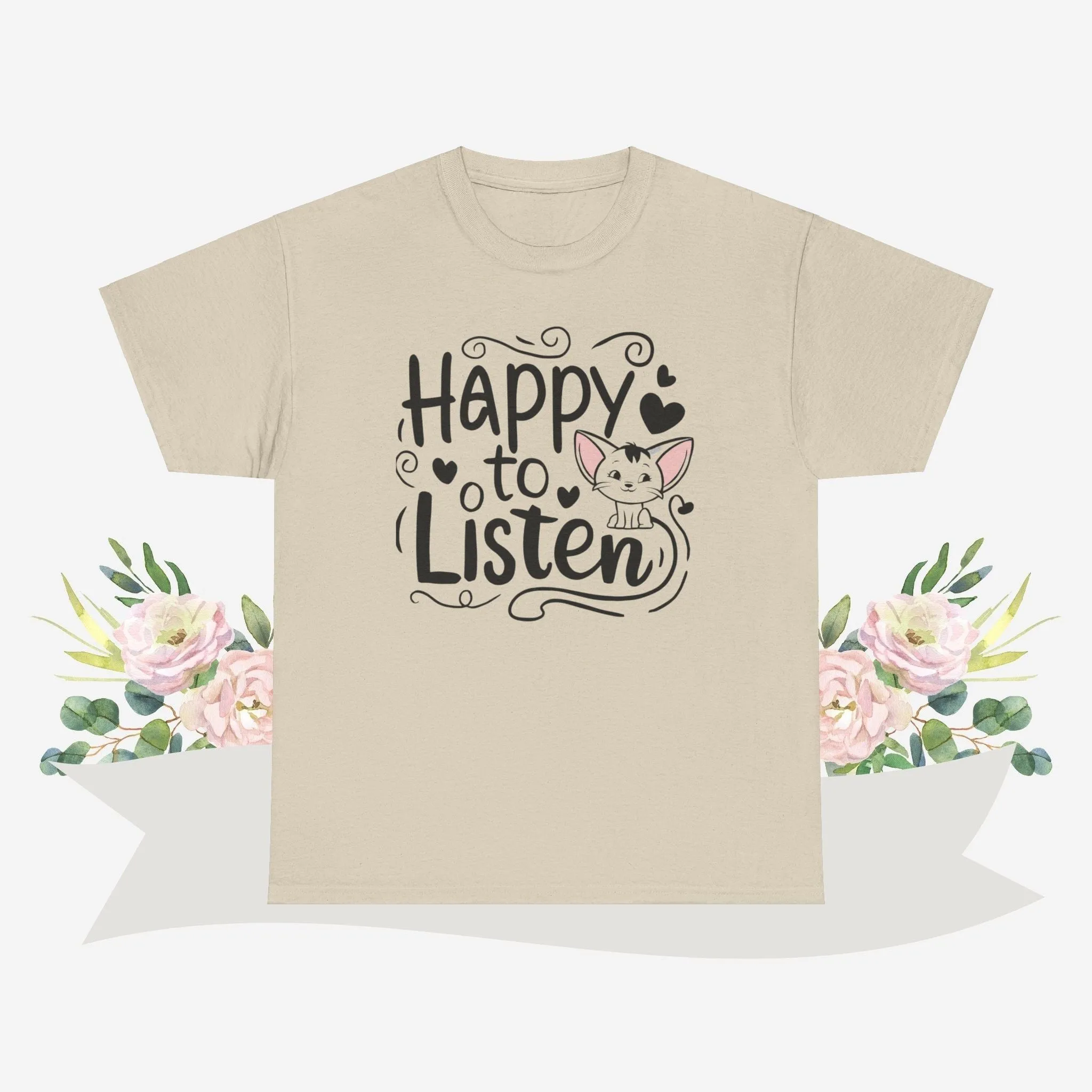 Happy To Listen Cotton Tshirt