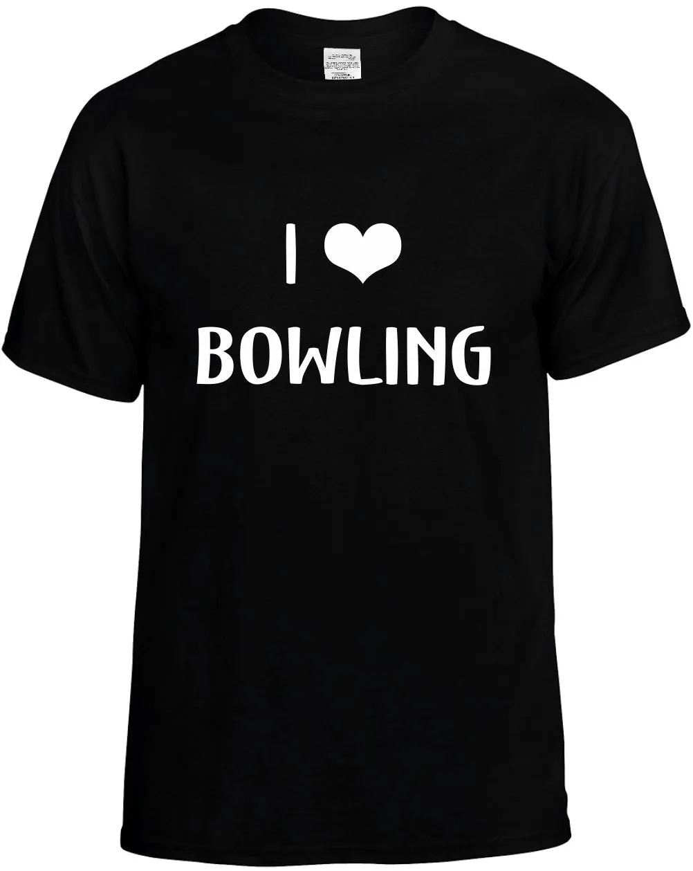 I Love Heart Bowling Unisex T-Shirt Novelty Graphic Tee Shirt