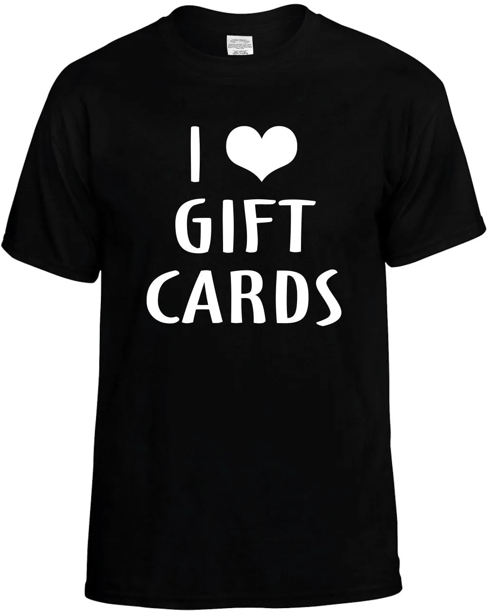 I Love Heart Gift Cards Unisex T-Shirt Novelty Graphic Tee Shirt