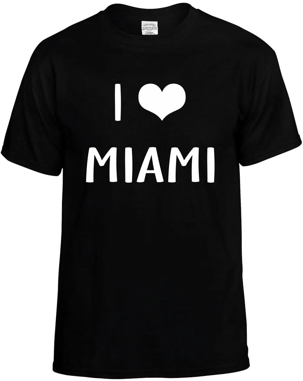 I Love Heart Miami Unisex T-Shirt Novelty Graphic Tee Shirt