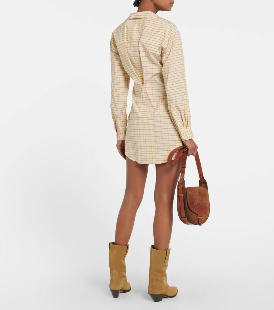 Isabel Marant Coral checked cotton and silk minidress