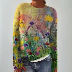 Janet | Cosy jumper with floral art