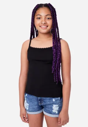 Lace-Trim Scoop Neck Tank