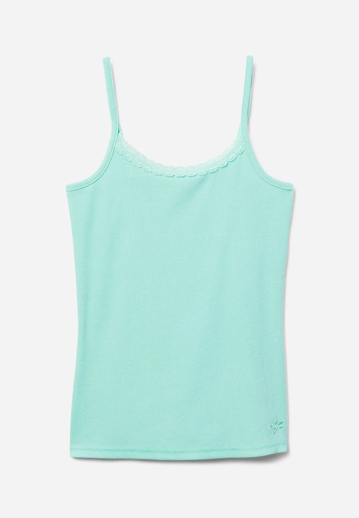 Lace-Trim Scoop Neck Tank