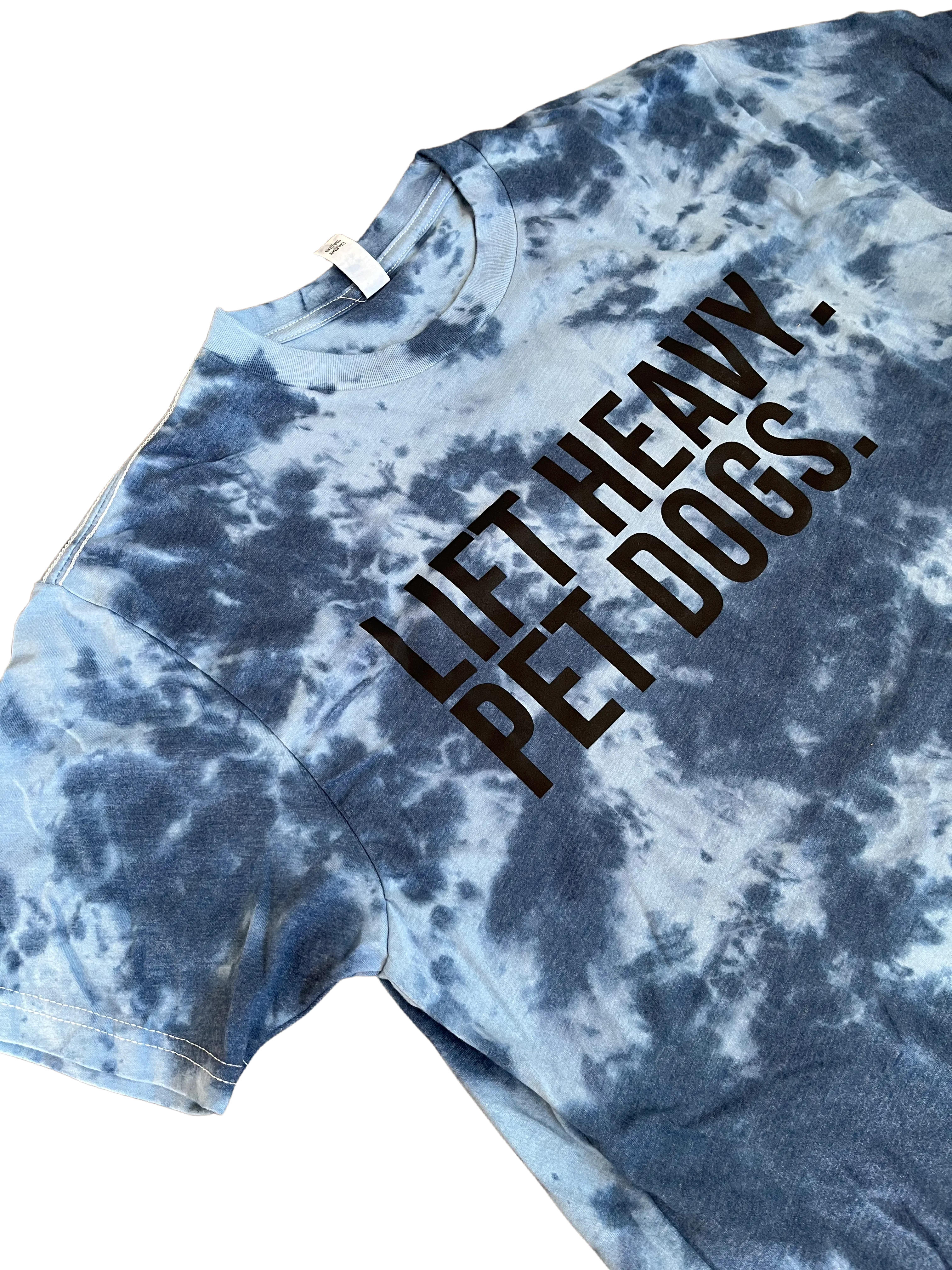 Lift Heavy Pet Dogs Blue Tie Dye