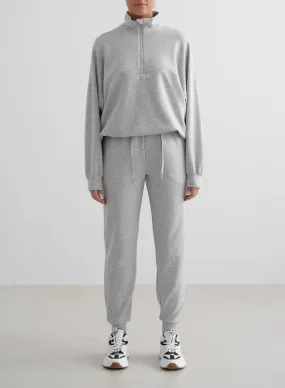 Light Grey Melange Comfy Modal Pants