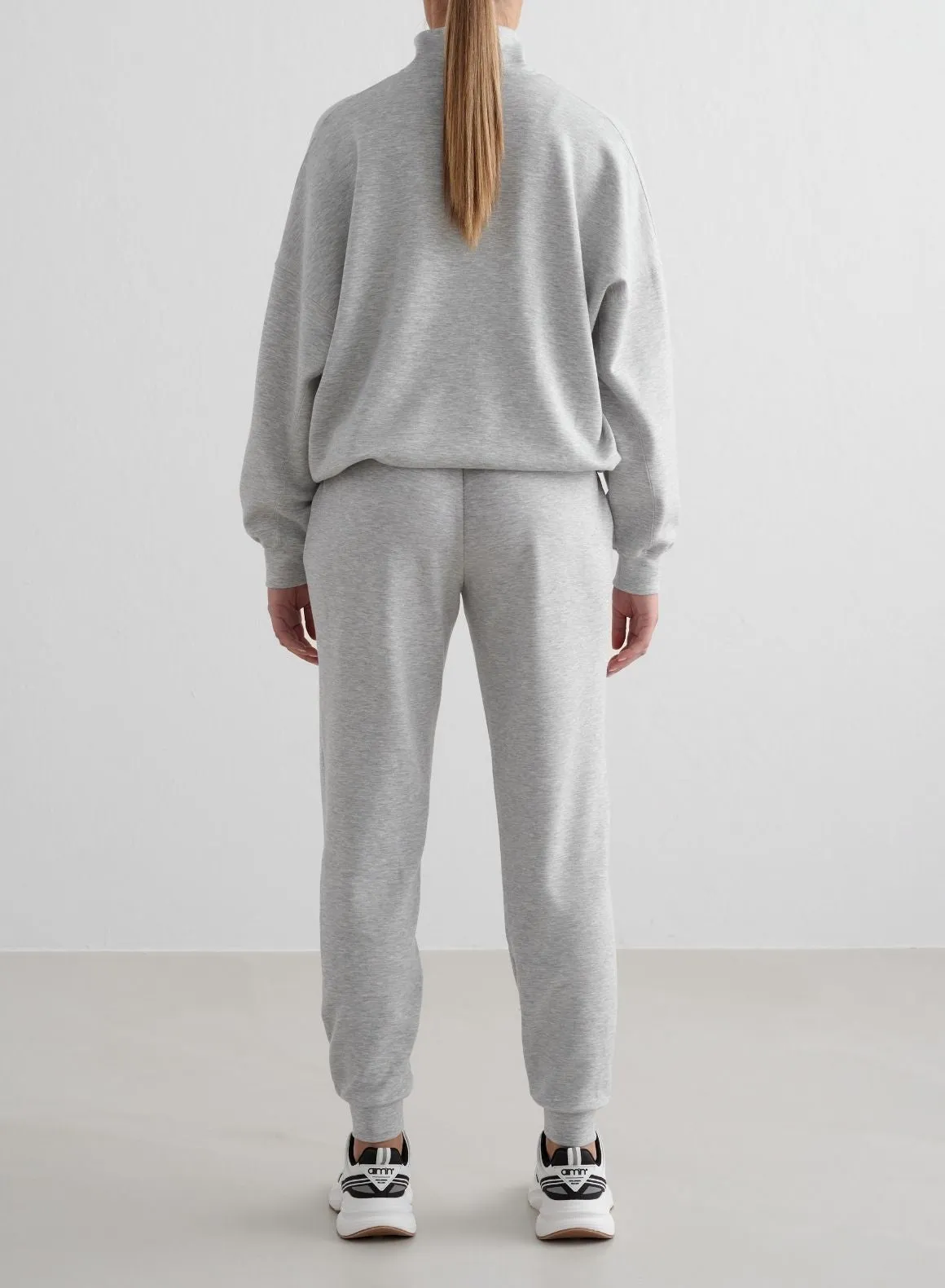 Light Grey Melange Comfy Modal Pants
