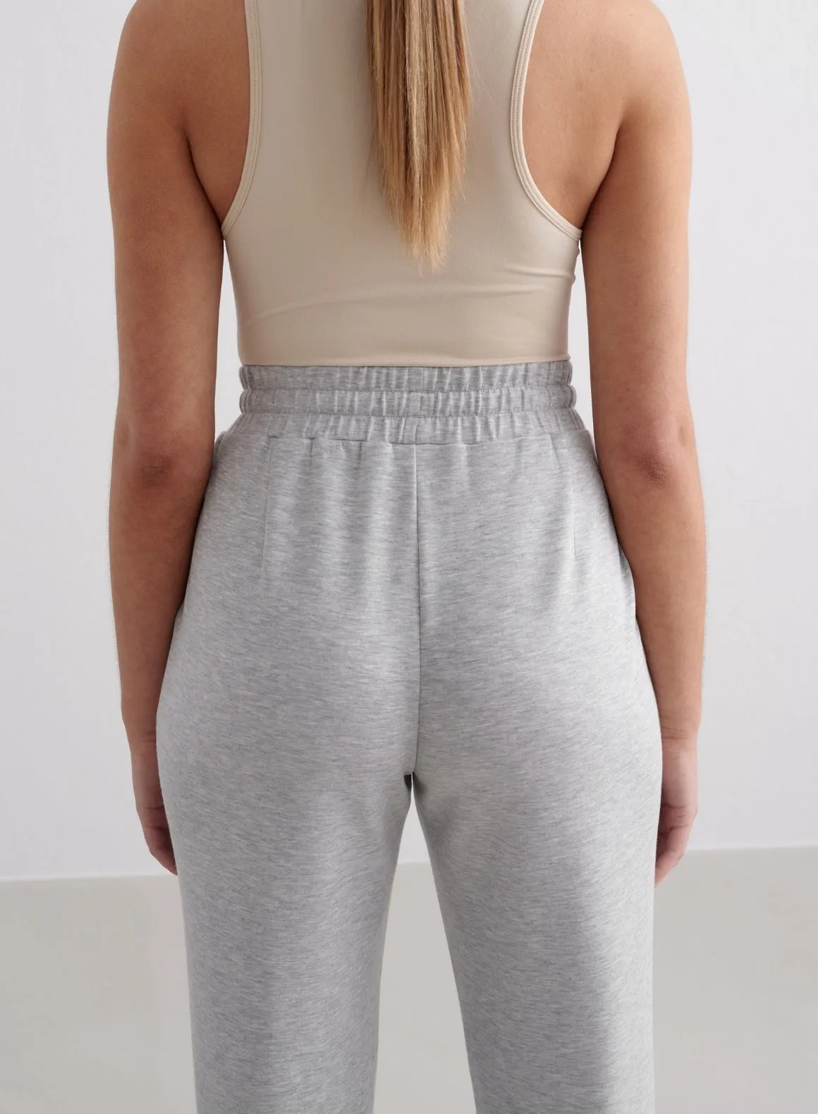 Light Grey Melange Comfy Modal Pants