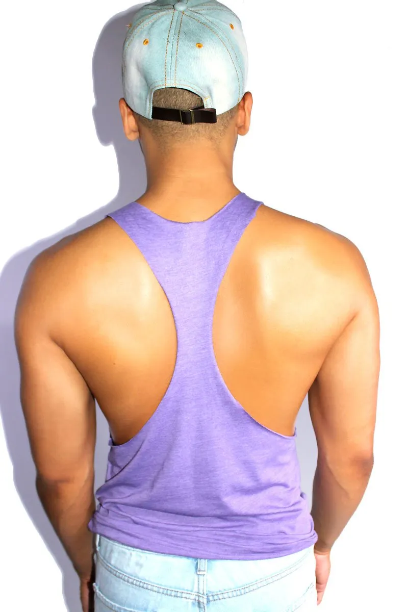 Look Patch String Tank- Purple Heather